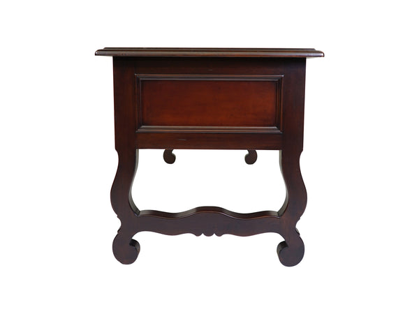 Spanish Revival style leather writing desk side