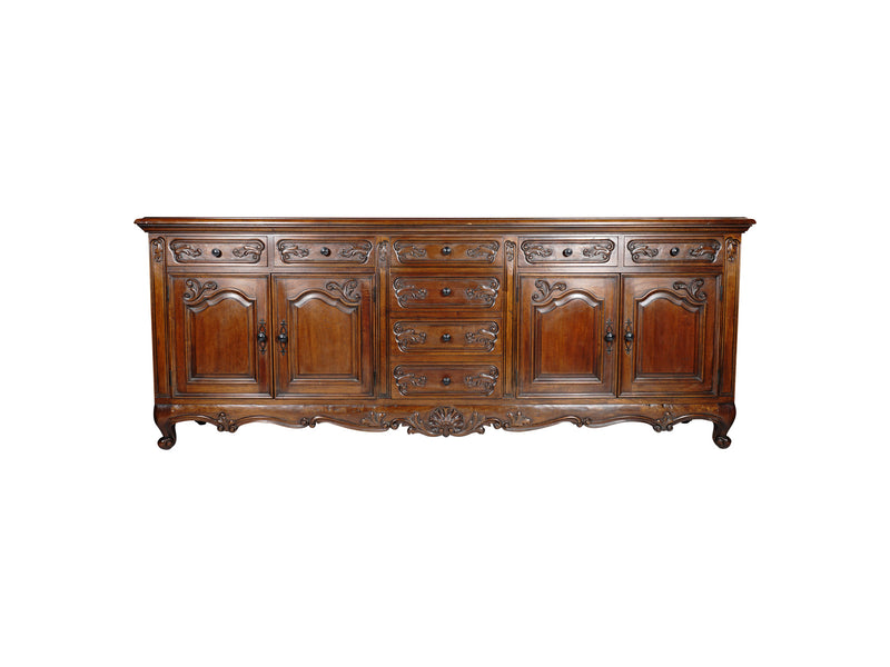 Spanish Revival style carved wooden buffet